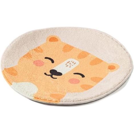 Coussin de chaise rond 30x30 cm, motif tigre cartoon doux et confortable pour chambre d'enfant, maison ou canapé (1/5)