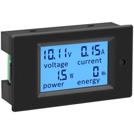 Compteur d'alimentation CC, multimètre numérique 6,5-100 V 100 A Affichage LCD Tension Courant Moniteur d'énergie 12 V 24 V 36 V 48 V 60 V 72 V RV Batterie Voltmètre Ampèremètre Volt Amp Wa (1/5)