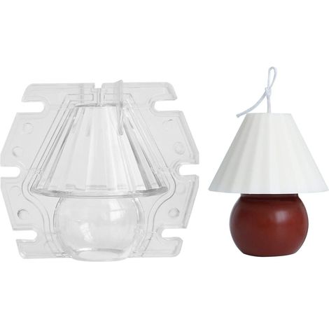 Moules à bougies, moules 3D en forme de lampe de table, moules à bougies parfumées DIY pour la fête des mères, la Saint- (1/5)