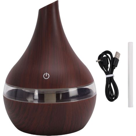 USB Mini Aromatherapy Humidifier 300ML Essential Oil Diffuser with 7 Color LED Lights for Home and Office (1/5)