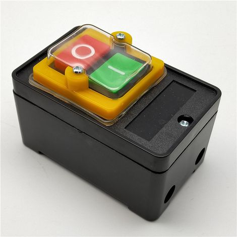 Interrupteur à bouton-poussoir, interrupteur à bouton-poussoir marche/arrêt étanche, interrupteur à bouton-poussoir marche/arrêt pour foret monophasé (avec boîtier de base)
