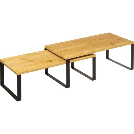 2 ausziehbare regale nera aus bambus - 5five (1/5)