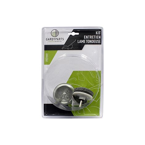 Kit D'entretien Lame Tondeuse Composé De 1 Cône D'équilibrage Et 1 Meule D'affutage Avec Guide Nylon S'adaptant Sur Toutes Les P