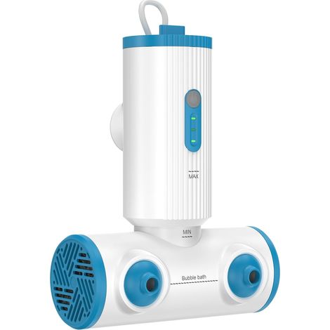 Jets pour baignoires, baignoire balnéo portable avec double jets pour baignoires, débit d'eau à 3 niveaux, batterie sans fil 5000 mAh, accessoires de bain pour femmes, hommes (1/5)