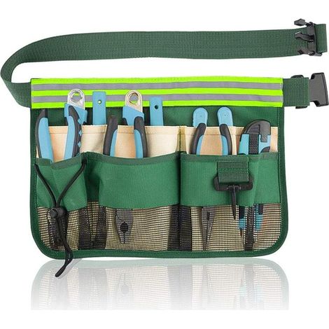 Cintura porta attrezzi da giardinaggio portatile, cintura porta attrezzi da giardino, marsupio regolabile per attrezzi da giardino