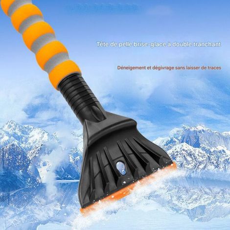 Brosse et grattoir pare brise - Design 2 en 1 Poignée EVA confortable - 1 pièce (1/5)