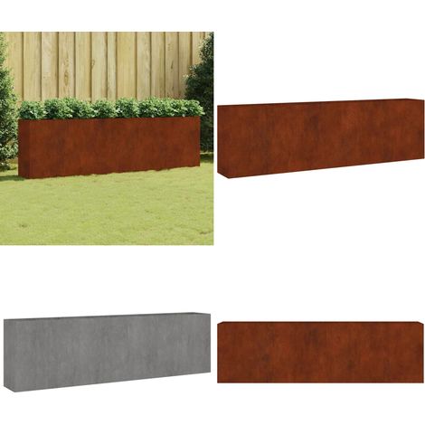 Lit surélevé de jardin 280x40x80 cm acier corten - Jardiniere - Bac Plante - Pot De Fleurs Extérieur - Lit Surélevé Jardin - Acier Corten - Home & Living (1/5)