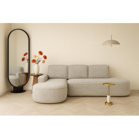 MOLLY Ecksofa mit Schlaffunktion, abgerundete Formen. Hit 2025
