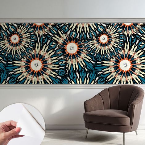 Fotomurale adesivo stickers - murali decorativo - soggiorno moderno - effetto realistico - Energia floreale 250x104 cm (1/5)