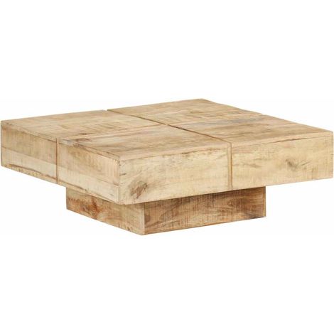 Couchtisch 80x80x28 cm Massivholz Mango