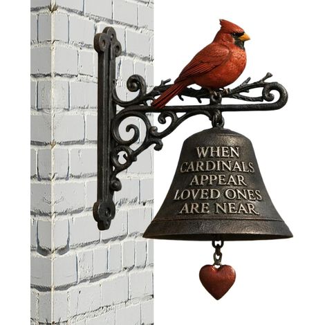 Cloche De Dîner pour Porche Décoration de Jardin en Forme d'Oiseau Rouge Cloche de Ferme pour Cour pour Ranch Ferme Jardin Arrière-cour Cour Porche Entrée Clôture Maison Cadeaux (1/5)