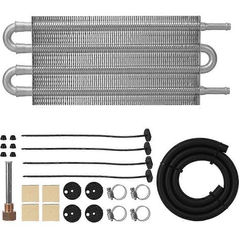 Kfz-A/C-Getriebeölkühler-Kit, einschließlich Kondensatorrohr, Riemen und Universal-Kühlerkonverter-Kit für Automatik- und Schaltgetriebe. (1/5)