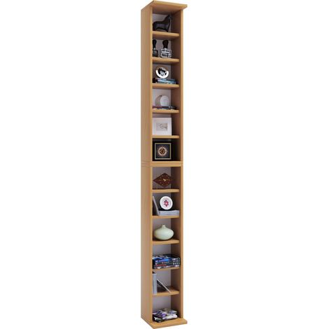 Legno CD DVD Stand Decorazione Scaffale Bigol 180x21x20 - VCM