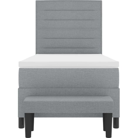 Maison Exclusive - Letto a molle con testiera Grigio chiaro 80 x 200 cm Tessuto (1/5)
