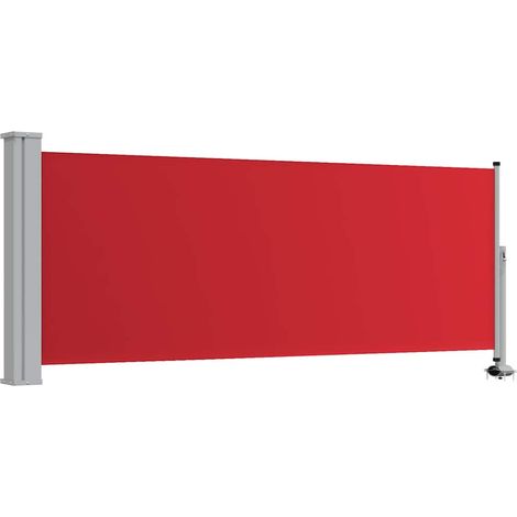 vidaXL Toldo lateral retráctil de jardín o terraza rojo 100x300 cm (1/2)