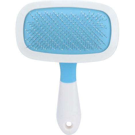 Peigne de Massage Airbag pour animaux de compagnie, aiguille lisse, poils de chiot, en plastique, élimine les nœuds, les enchevêtrements, grand bleu (1/5)
