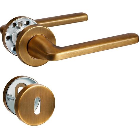 Door Handle, Stainless Steel Door, L-Shape, Round Rosette (1/4)