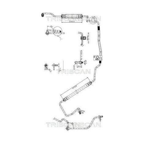 Tuyau hydraulique, direction TRISCAN 8516 28009 PEUGEOT 4014.CS 4014.GT