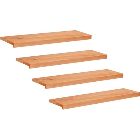 Alfombras para escalones 4 uds. 90 x 25 x 2 cm Barniz vidaXL