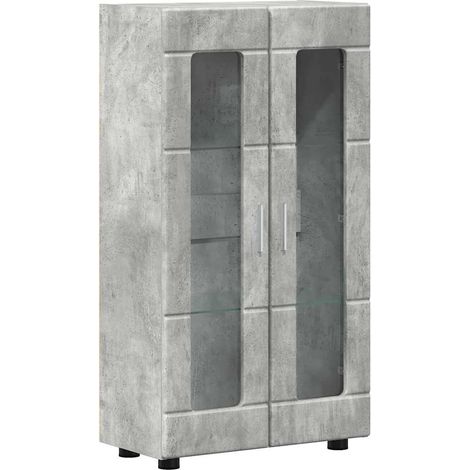 vidaXL Sideboard with Shelf FLORIN Concrete Grey 55.5 x 29 x 100 cm