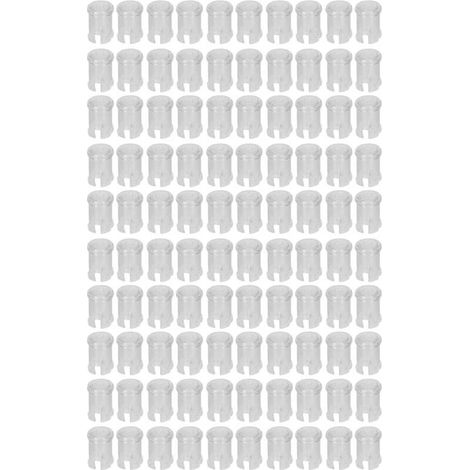 Lot de 100 capuchons de diode lumineuse, couvercle de protection pour diode électroluminescente, support de 5 mm, support à clip transparent (1/5)