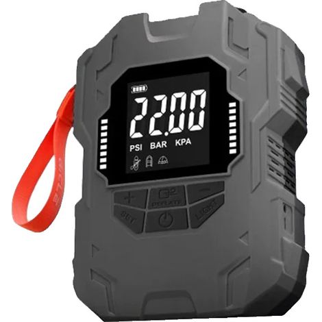 Pompa ad aria elettrica, 22 PSI, con funzione di spegnimento automatico, colore grigio. (1/2)