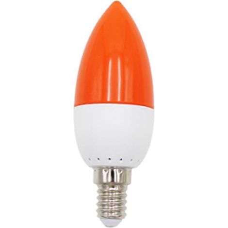 Ampoule LED E14 à culot bougie, lumière bougie colorée, rouge (1/5)