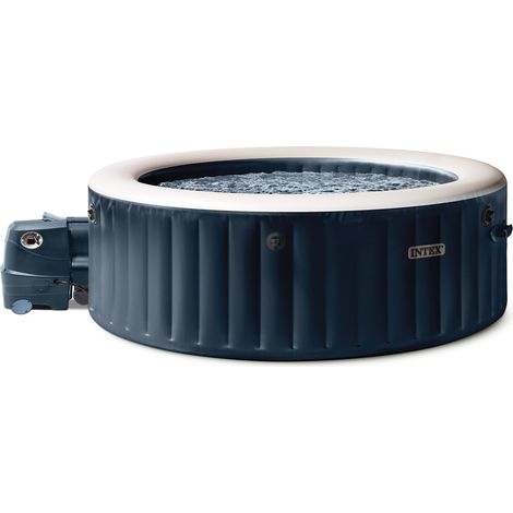 Spa gonflable PureSpa Blue Navy rond Bulles 4 places - Intex