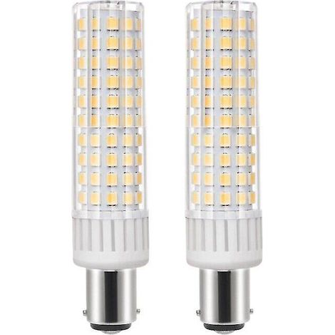 Lot de 2 ampoules LED B15d 10,5 W de remplacement pour ampoules halogènes B15d 100 W, 1250 lumens, 100 % neuves (1/2)