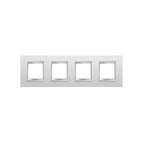 PLAQUE LUX INT. 2+2+2+2P H BLANC CRÈME GEWISS GW16228TB