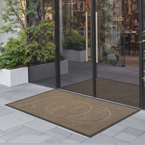 VEVOR Front Door Mat, 1194 x 813 mm Commercial Floor Mat for Indoor and Outdoor, Modern Stylish Carpet with TPE Backing, Heavy Duty Washable Entry Industrial Rug for Hallway, Balcony, Garage, Brown (1/5)