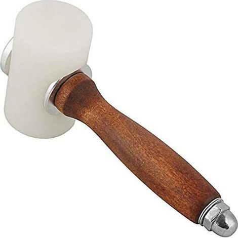 Marteau de sculpture sur cuir, maillet pour bricolage, maroquinerie, club de couture en cuir de vache, tête en T en nylon, manche en bois de 18 cm (1/5)