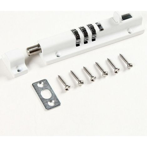 Serrure de sécurité pour porte, couleur blanche, pour portails, pour installation domestique et usage quotidien.-AquaForge (1/4)