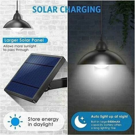 Lampe Solaire Suspension Exterieur, Télécommande, Pour Chemin Terrasse Cour Pelouse, Décorative (1/5)