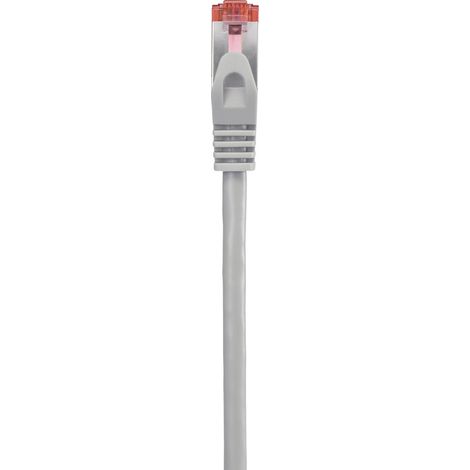 Renkforce RF-4724934 RJ45 Patchkabel CAT 6 S/FTP 2.00 m Grau mit Rastnasenschutz, vergoldete Steckko