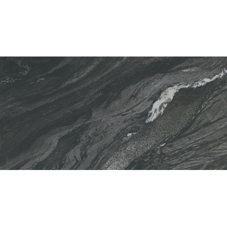 Carrelage effet Marbre Noir Vulcano 120x60x0,9 cm Velours Sorvella - Sol et mur intérieur (vendu par carton de 1,44 m²) - RO'MA CARRELAGE (1/4)
