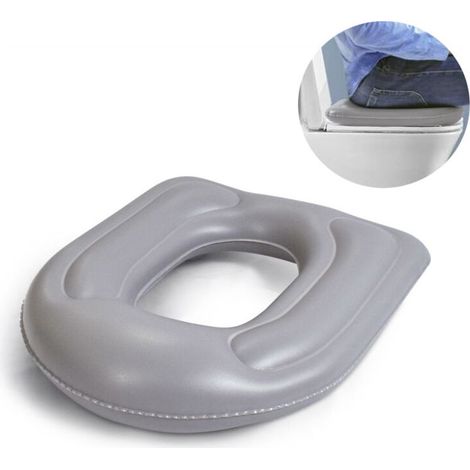 Coussin de siège de toilette gonflable, coussin surélevé en forme de beignet, siège de toilette réglable en hauteur, soulagement de la douleur du coccyx (1/4)