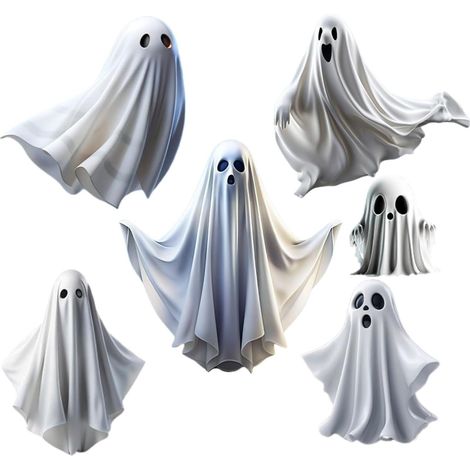 Autocollants pour fenêtres d'Halloween, adhésifs en PVC pour vitres, décorations de fantômes effrayants pour la maison ou le bureau. (1/5)
