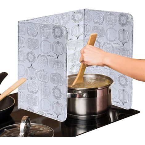 BUNTHAUS Plaque de protection contre les éclaboussures d'huile de cuisine, plaque de protection de cuisson pliable plaque de protection contre les éclaboussures de cuisine mur de protection outils de  (1/4)