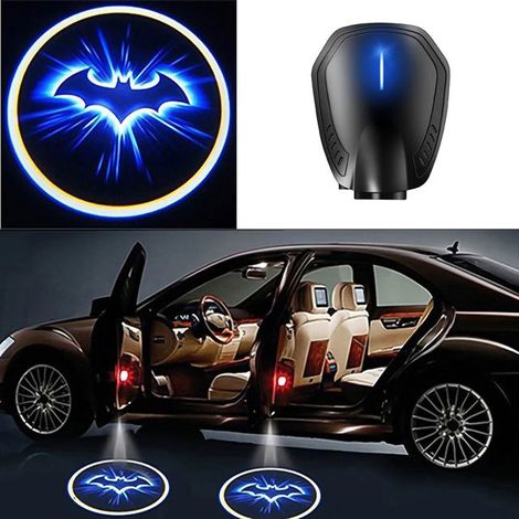 (1 pièce - C) Lampe de bienvenue LED sans fil rechargeable par USB pour portière de voiture, projecteur laser avec logo, éclairage à induction automatique, éclairage décoratif universel pour portière (1/4)