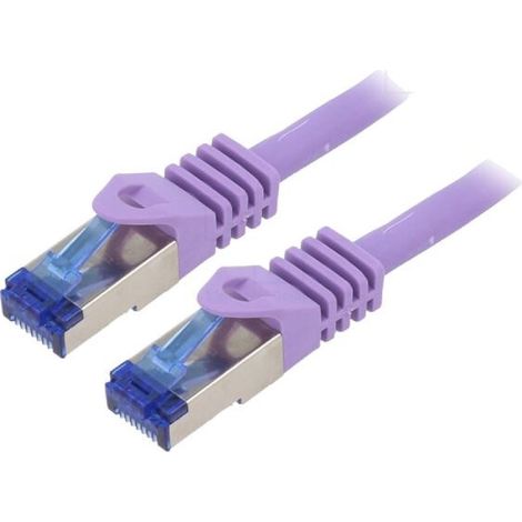 Cable reseau RJ45 male S-FTP Cat 6a violet- 1.5m