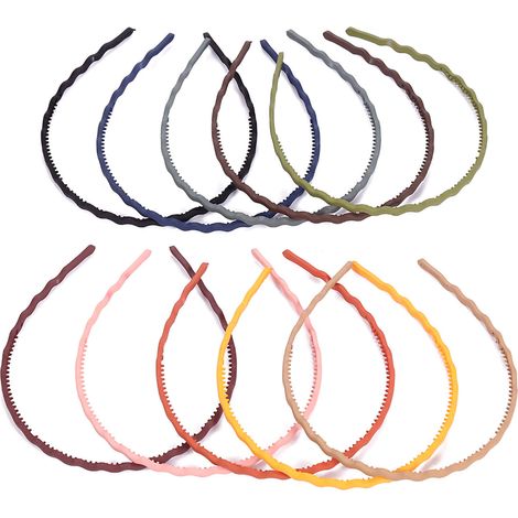 Serre-tête vague femme, bandeau cheveux couleur candy, extensible 180°, mode sport, design givré minimaliste, couleur aléatoire (1/3)