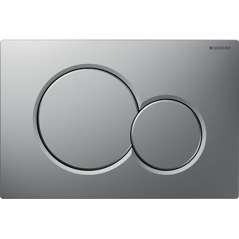 Geberit – Plaque de commande WC Sigma 01 chromé mat – Montage sans outil – Double touche – Résistant aux rayures et agents d'entretien