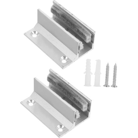 2 pcs guide de sol pour porte coulissante, alliage d'aluminium (1/5)