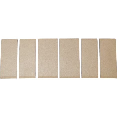 Habillage de foyer pour poêles à cheminée Hot-Line de Heta - vermiculite - 6 pièces