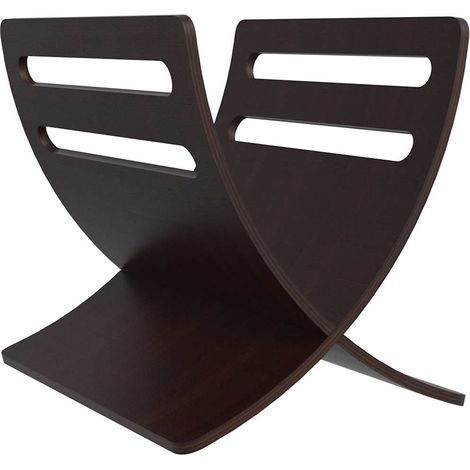 vidaXL Wooden Magazine Rack Floor Standing Brown