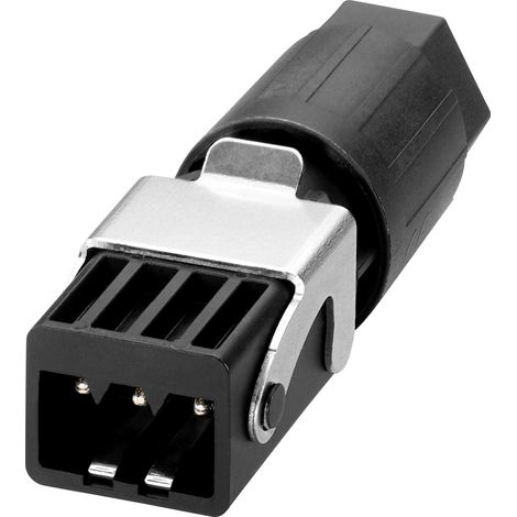 Phoenix Contact 1490382 Steckverbinder   Gesamtpolzahl: 4 + PE 16 A, 10 A Schwarz 1 St.