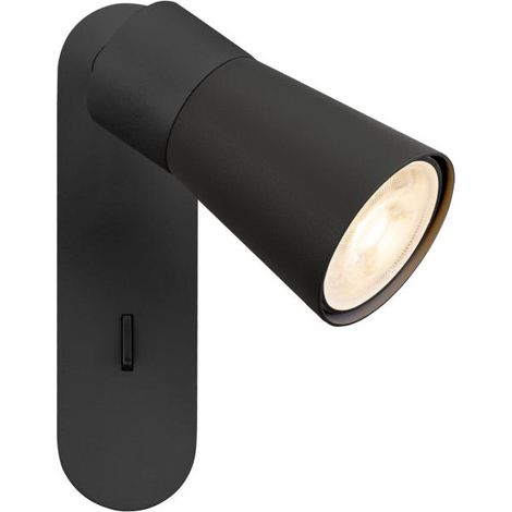 Applique et plafonnier PURI 2.0 Cone interrupteur carré 6W GU10 noir - SLV - 1008300