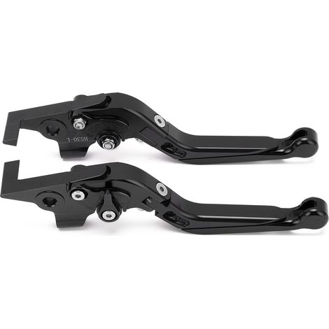 Verstellbarer CNC-gefräster Brems- und Kupplungshebel aus Aluminium für Yamaha TMAX 530/560 – Schwarz (1/5)
