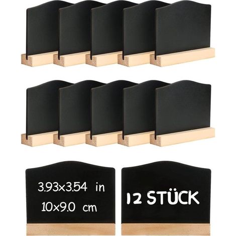 12 mini lavagne, piccole lavagne, mini lavagne per presentazioni, cavalletto in ardesia per buffet, matrimoni, panetterie, feste, cartellini dei prezzi, decorazioni (1/5)